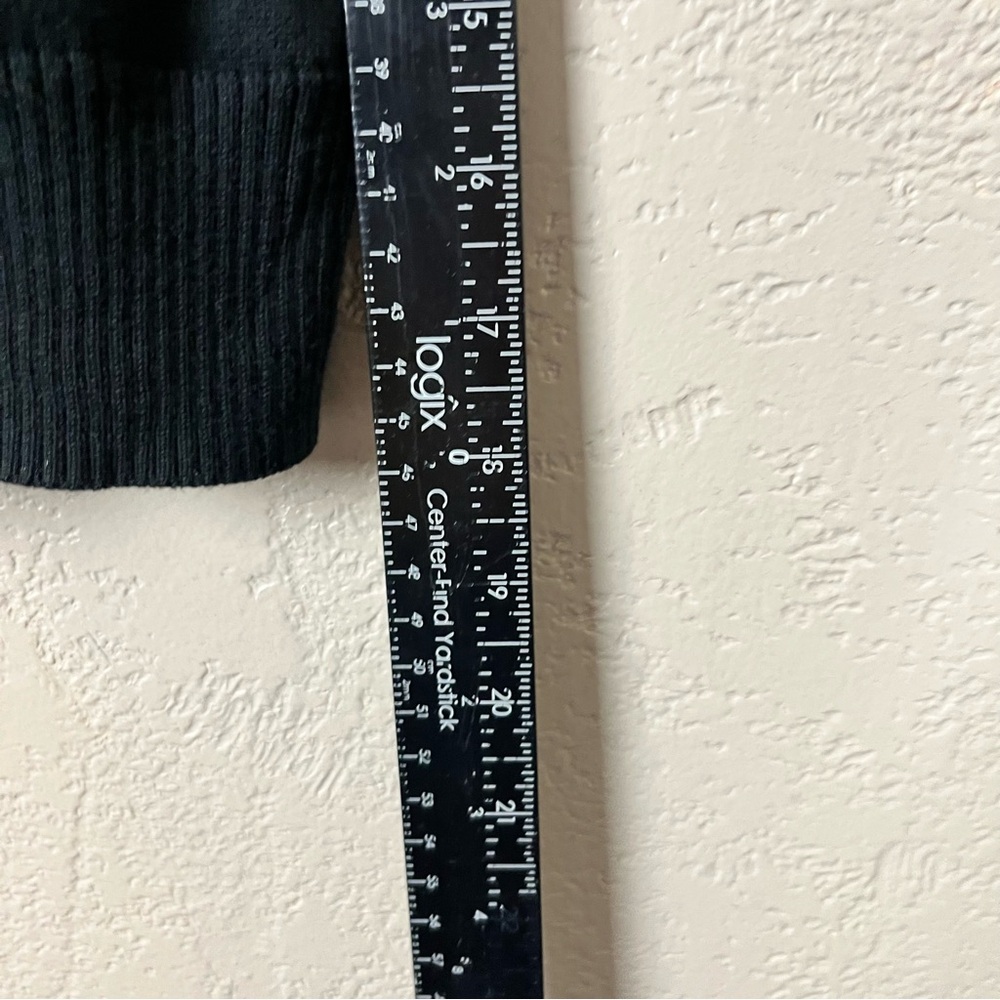 5 for $30‎ Old Navy Men's Sweater Long Sleeve Black Stripe Quarter Zip Size M - Picture 5 of 12